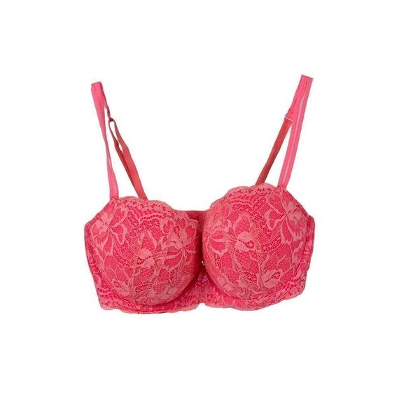 Victorias Secret PINK Date Push Up Bra Size 32DD Lace Underwire Convertible Bra - Picture 1 of 10